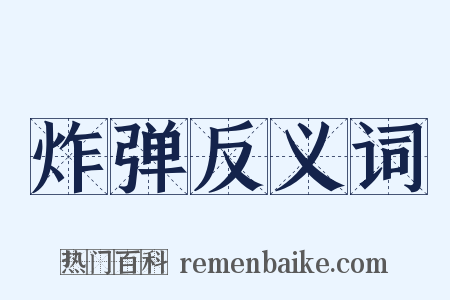 炸弹反义词是什么意思的图片